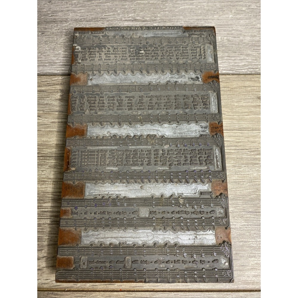 Metal Printing Machine Press Plate Stamp Battle Hymn of the Republic